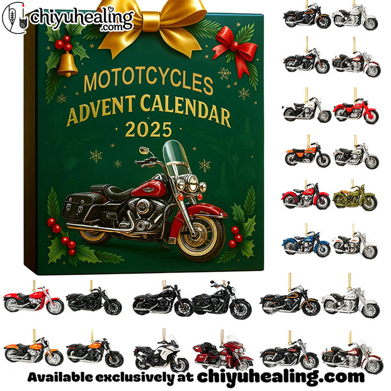 MOTOTCYCLES ADVENT CALENDAR 2025, Christmas Countdown Advent Calendar Gift Box with 24 Acrylic Ornaments MOTOTCYCLES ADVENT CALENDAR 2025, Christmas Countdown Advent Calendar Gift Box with 24 Acrylic Ornaments