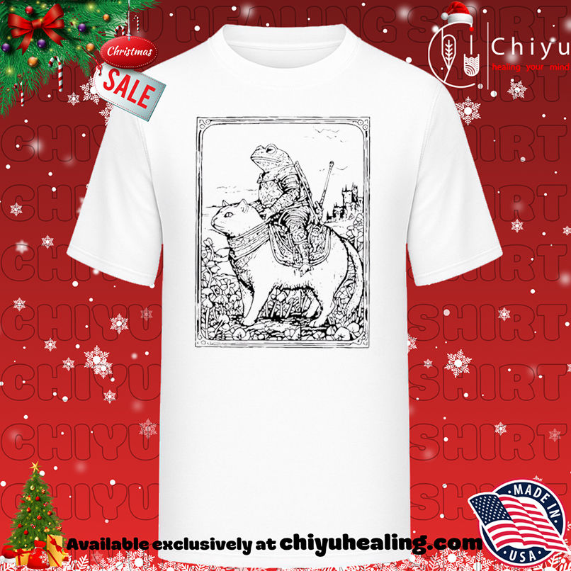 Medieval Frog on Cat vintage shirt, Hoodie, Sweatshirt, Poster Canvas, Mug, Ornaments