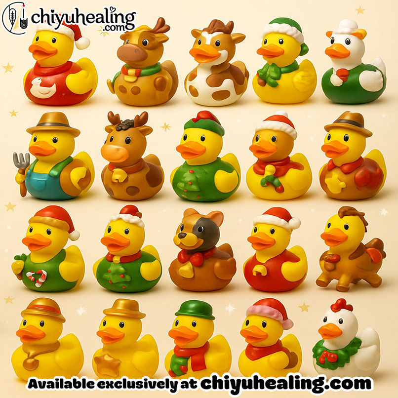 Merry Duck Farm Advent Calendar 2025, Christmas Countdown Advent Calendar Gift Box with 24 Acrylic Ornaments 3 Merry Duck Farm Advent Calendar 2025, Christmas Countdown Advent Calendar Gift Box with 24 Acrylic Ornaments