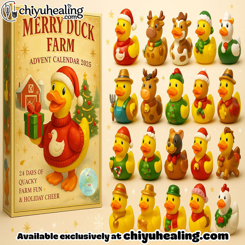 Merry Duck Farm Advent Calendar 2025, Christmas Countdown Advent Calendar Gift Box with 24 Acrylic Ornaments Merry Duck Farm Advent Calendar 2025, Christmas Countdown Advent Calendar Gift Box with 24 Acrylic Ornaments