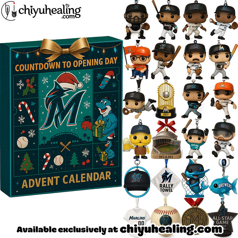 Miami Marlins Advent Calendar 2025 32th Anniversary Christmas Gift, Christmas Idea, Christmas Countdown Advent Calendar Gift Box with 24 Acrylic Ornaments Miami Marlins Advent Calendar 2025 32th Anniversary Christmas Gift, Christmas Idea, Christmas Countdown Advent Calendar Gift Box with 24 Acrylic Ornaments