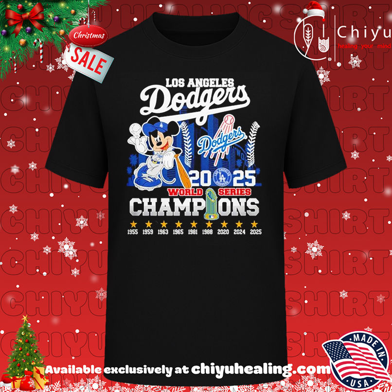 Mickey LA Dodgers 2025 World Series Champions back 2 back 9-time shirt, Hoodie, Sweatshirt, Poster Canvas, Mug, Ornaments