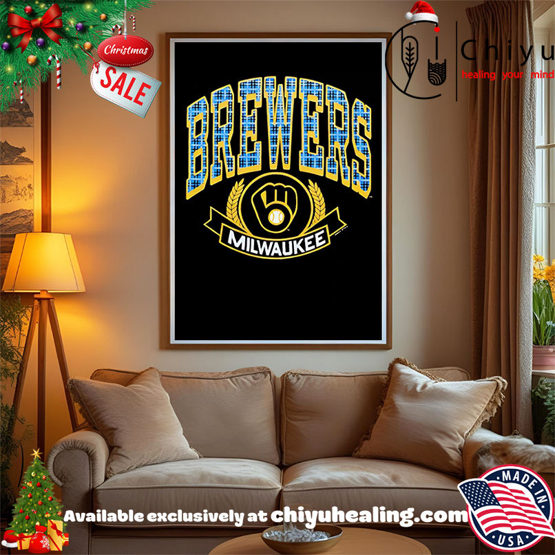 Milwaukee Brewers Plaid style shirt, Hoodie, Sweatshirt, Poster Canvas, Mug, Ornaments