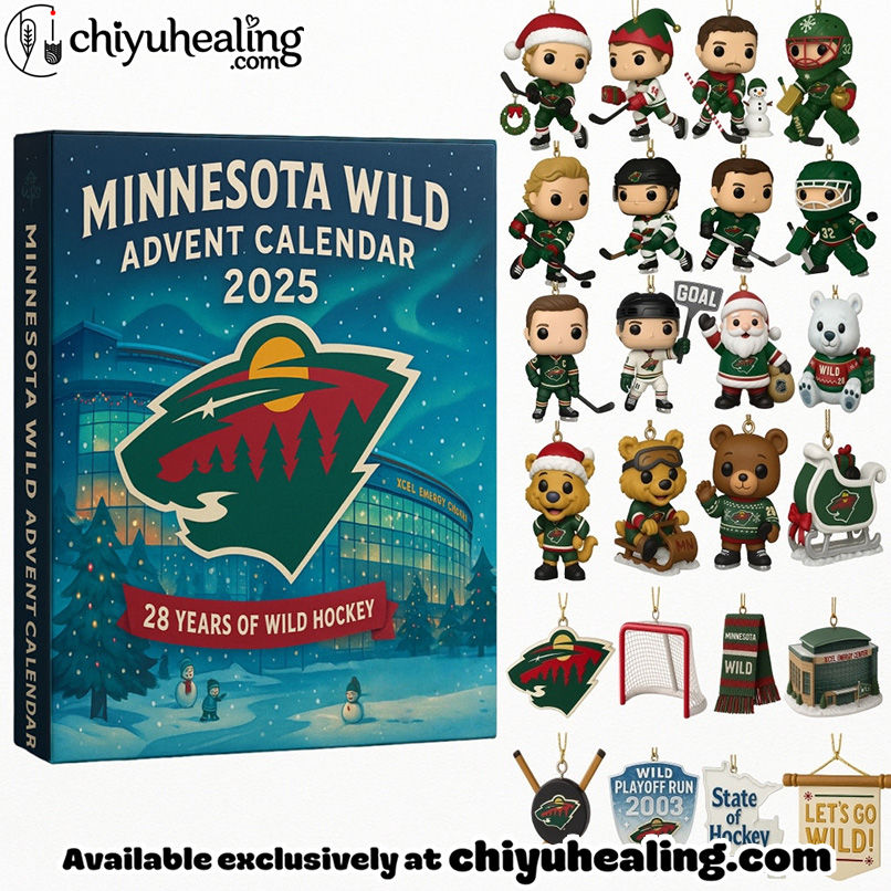 Minnesota Wild 2025 Advent Calendar, Christmas Countdown Advent Calendar Gift Box with 24 Acrylic Ornaments Minnesota Wild 2025 Advent Calendar, Christmas Countdown Advent Calendar Gift Box with 24 Acrylic Ornaments