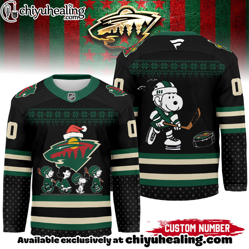 Minnesota Wild - Premium NHL Peanuts Snoopy Hockey Jersey Ver 2