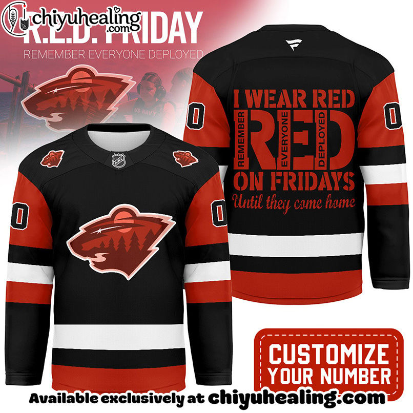 Minnesota Wild - Premium NHL Red Friday Hockey Jersey