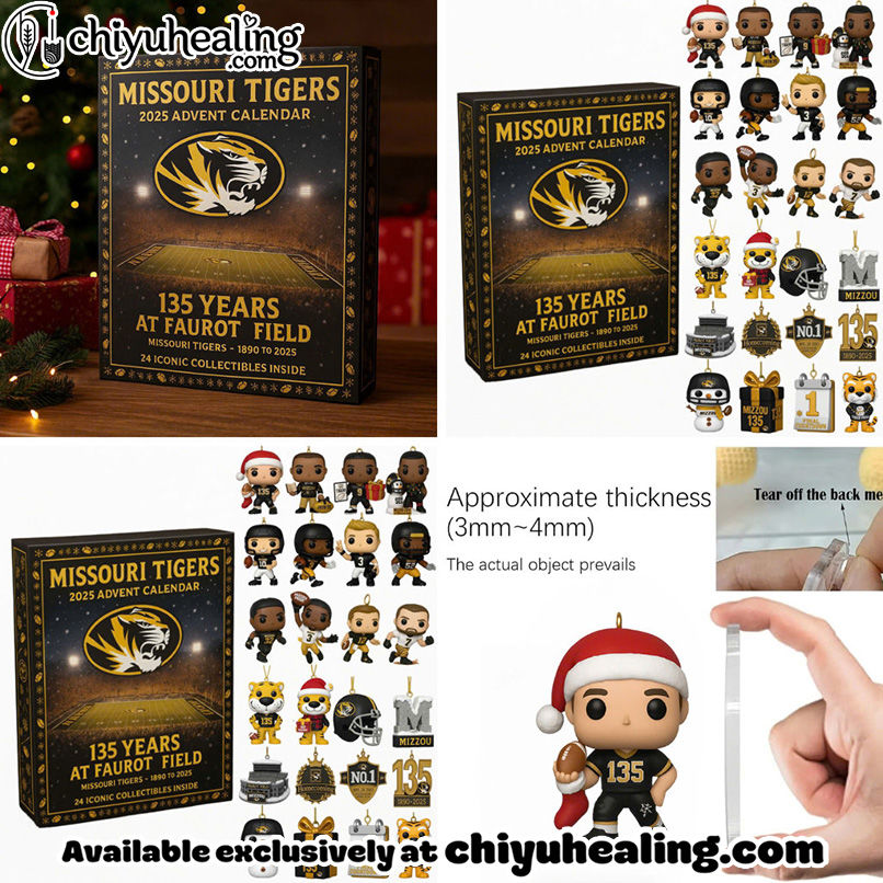 Missouri Tigers 135th Anniversary Advent Calendar 2025, Christmas Countdown Advent Calendar Gift Box with 24 Acrylic Ornaments Missouri Tigers 135th Anniversary Advent Calendar 2025, Christmas Countdown Advent Calendar Gift Box with 24 Acrylic Ornaments