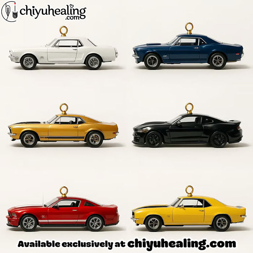 Muscle Car Advent Calendar 2025, Christmas Countdown Advent Calendar Gift Box with 24 Acrylic Ornaments