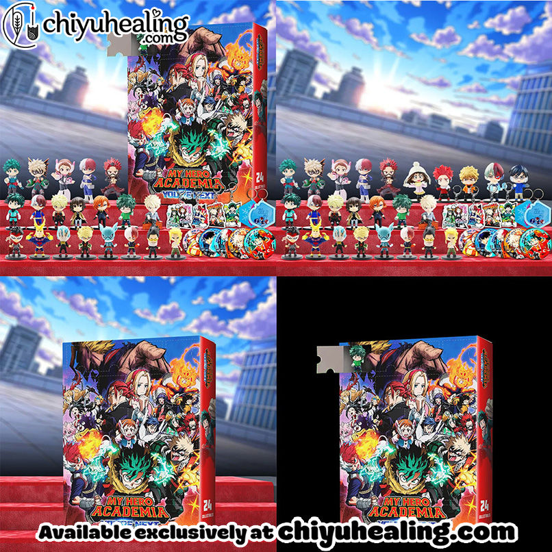 My Hero Academia Advent Calendar 2025, Christmas Countdown Advent Calendar Gift Box with 24 Acrylic Ornaments