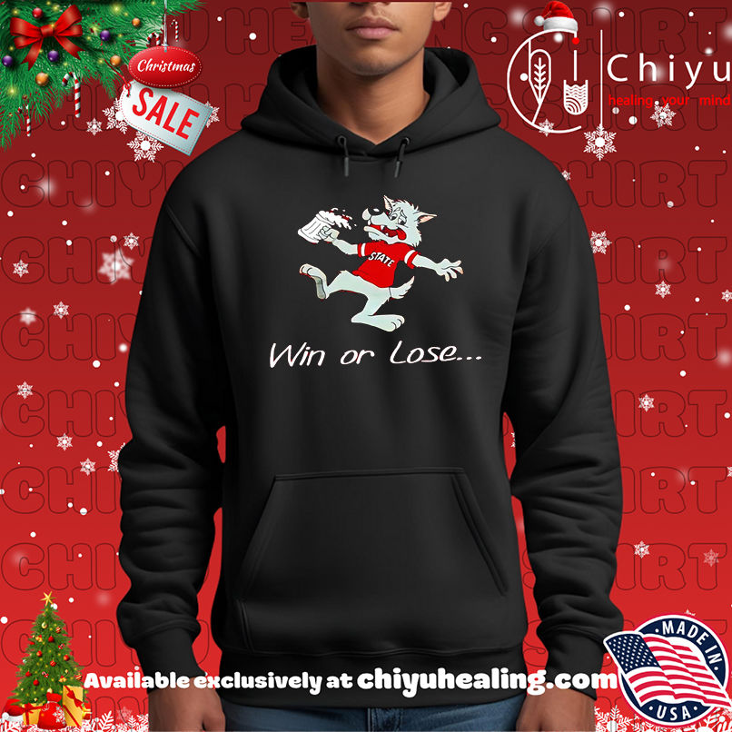 NC State Wolfpack Win or Lose mascot beer shirt NC State Wolfpack Win or Lose mascot beer shirt