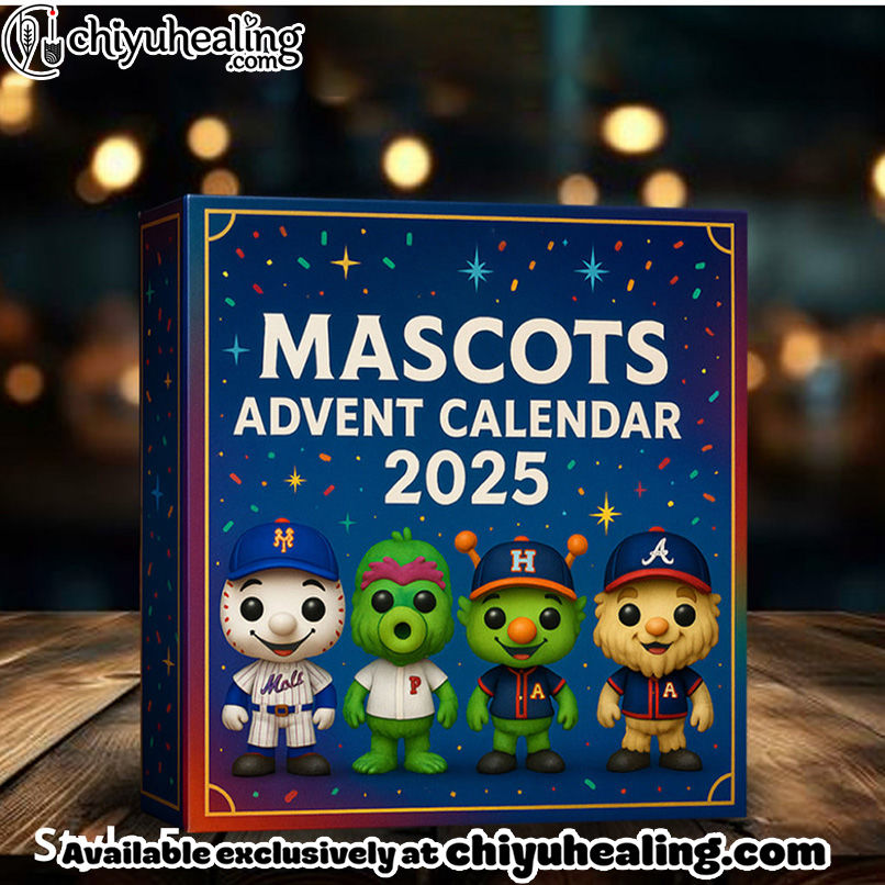 NEW MLB Mascot Advent Calendar Toys Christmas Gift, Christmas Idea, Christmas Countdown Advent Calendar Gift Box with 24 Acrylic Ornaments
