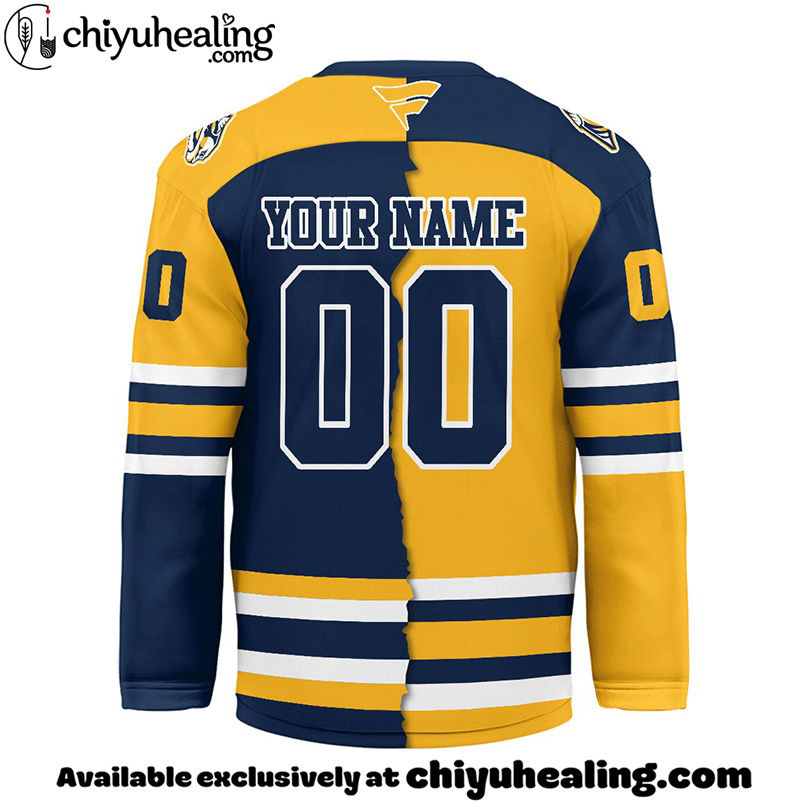 Nashville Predators - Premium NHL Personalized Split Color Hockey Jersey 3 Nashville Predators - Premium NHL Personalized Split Color Hockey Jersey