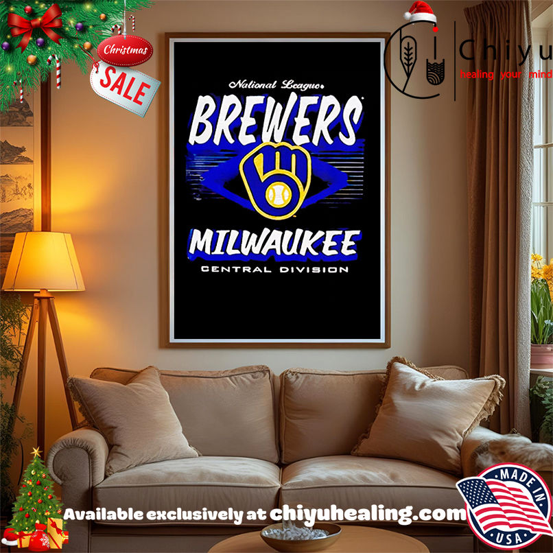 National League Milwaukee Brewers Central Division logo retro shirt, Hoodie, Sweatshirt, Poster Canvas, Mug, Ornaments
