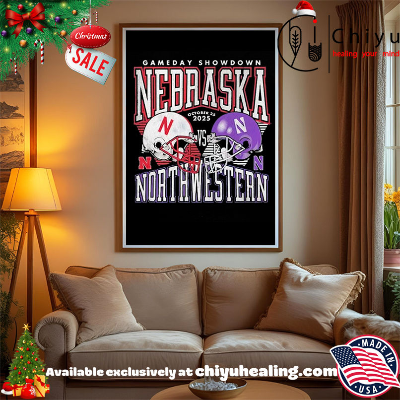 Nebraska Cornhuskers Gameday Showdown October 2025 Helmet Vintage shirt, Hoodie, Sweatshirt, Poster Canvas, Mug, Ornaments