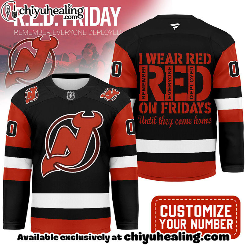 New Jersey Devils - Premium NHL Red Friday Hockey Jersey