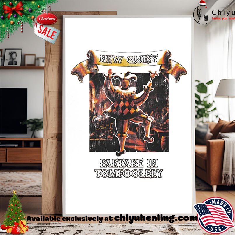 New Quest Partake in Tomfoolery Clown shirt, Hoodie, Sweatshirt, Poster Canvas, Mug, Ornaments
