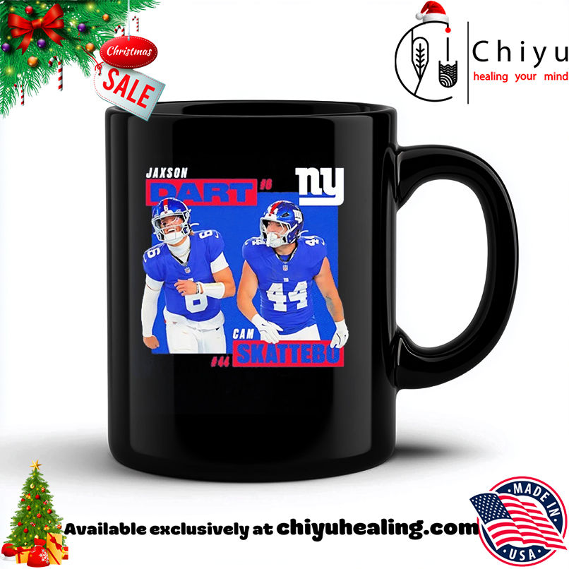 New York Giants Cam Skattebo And Jaxson Dart NFL 2025 Graphic shirt, Hoodie, Sweatshirt, Poster Canvas, Mug, Ornaments