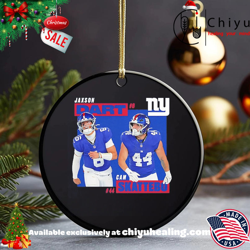 New York Giants Cam Skattebo And Jaxson Dart NFL 2025 Graphic shirt, Hoodie, Sweatshirt, Poster Canvas, Mug, Ornaments