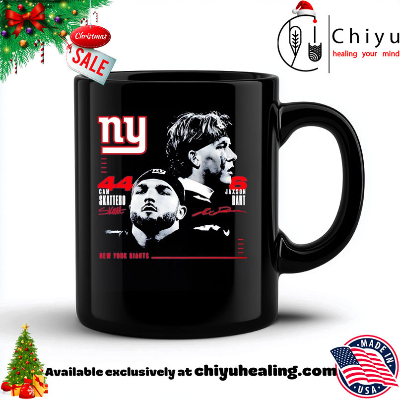 New York Giants Cam Skattebo And Jaxson Dart Signatures shirt, Hoodie, Sweatshirt, Poster Canvas, Mug, Ornaments