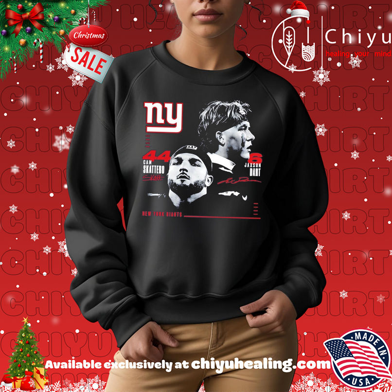 New York Giants Cam Skattebo And Jaxson Dart Signatures shirt New York Giants Cam Skattebo And Jaxson Dart Signatures shirt