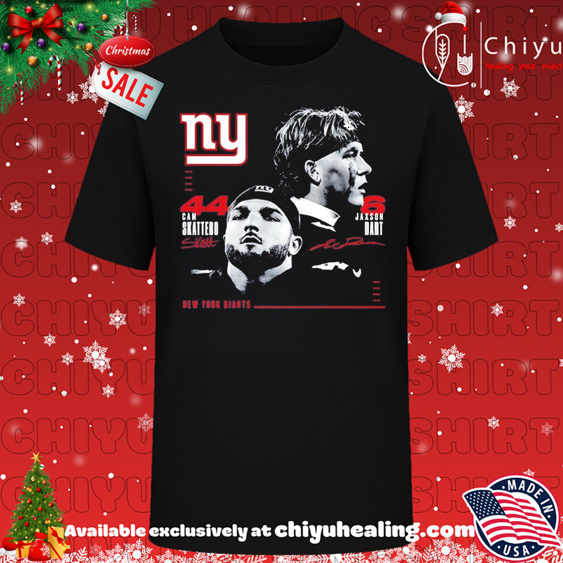 New York Giants Cam Skattebo And Jaxson Dart Signatures shirt, Hoodie, Sweatshirt, Poster Canvas, Mug, Ornaments