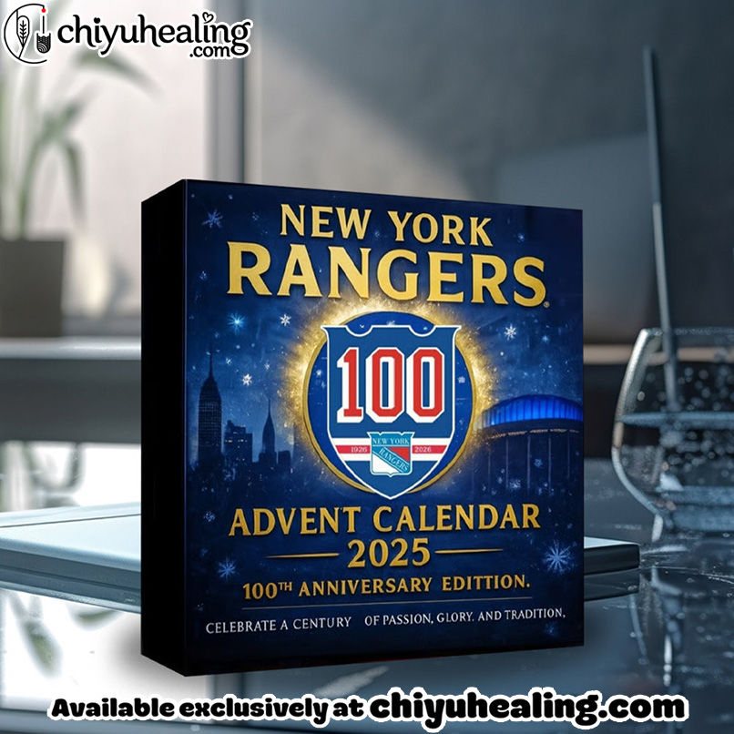 New York Rangers 100th Anniversary Advent Calendar 2025, Christmas Countdown Advent Calendar Gift Box with 24 Acrylic Ornaments