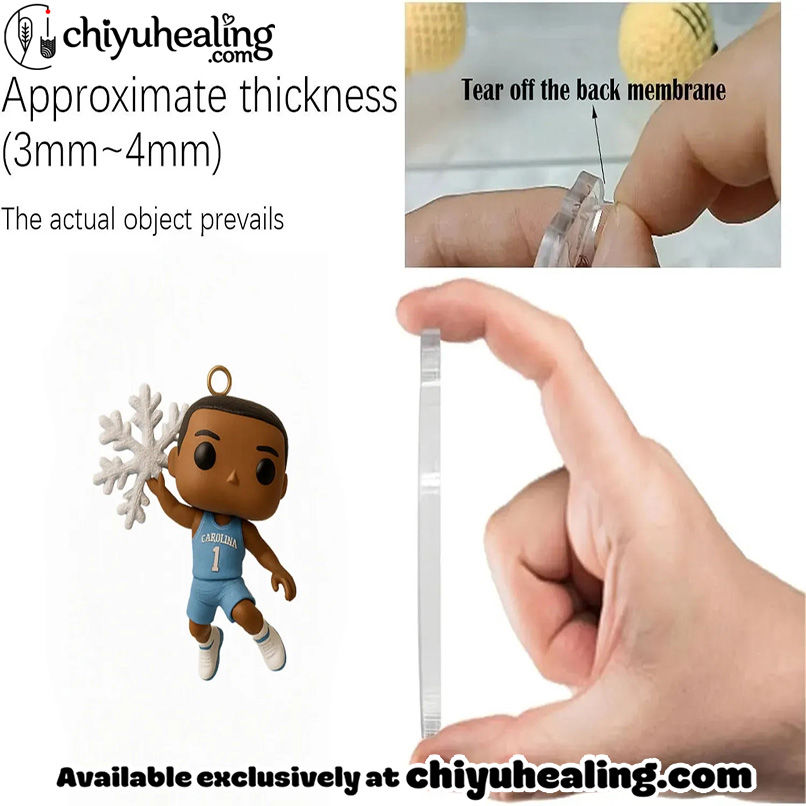 North Carolina Tar Heels Advent Calendar 2025, Christmas Countdown Advent Calendar Gift Box with 24 Acrylic Ornaments