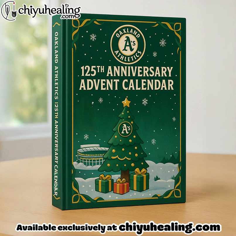 Oakland Athletics Advent Calendar 2025 125TH ANNIVERSARY Christmas Gift, Christmas Idea, Christmas Countdown Advent Calendar Gift Box with 24 Acrylic Ornaments