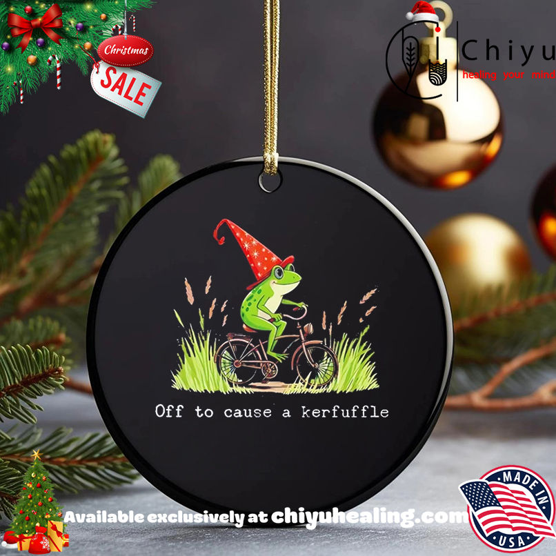 Off to Cause a Kerfuffle Frog Witch Vintage shirt, Hoodie, Sweatshirt, Poster Canvas, Mug, Ornaments