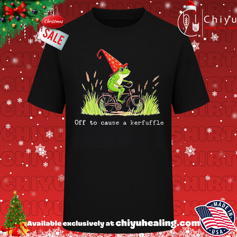 Off to Cause a Kerfuffle Frog Witch Vintage shirt, Hoodie, Sweatshirt, Poster Canvas, Mug, Ornaments