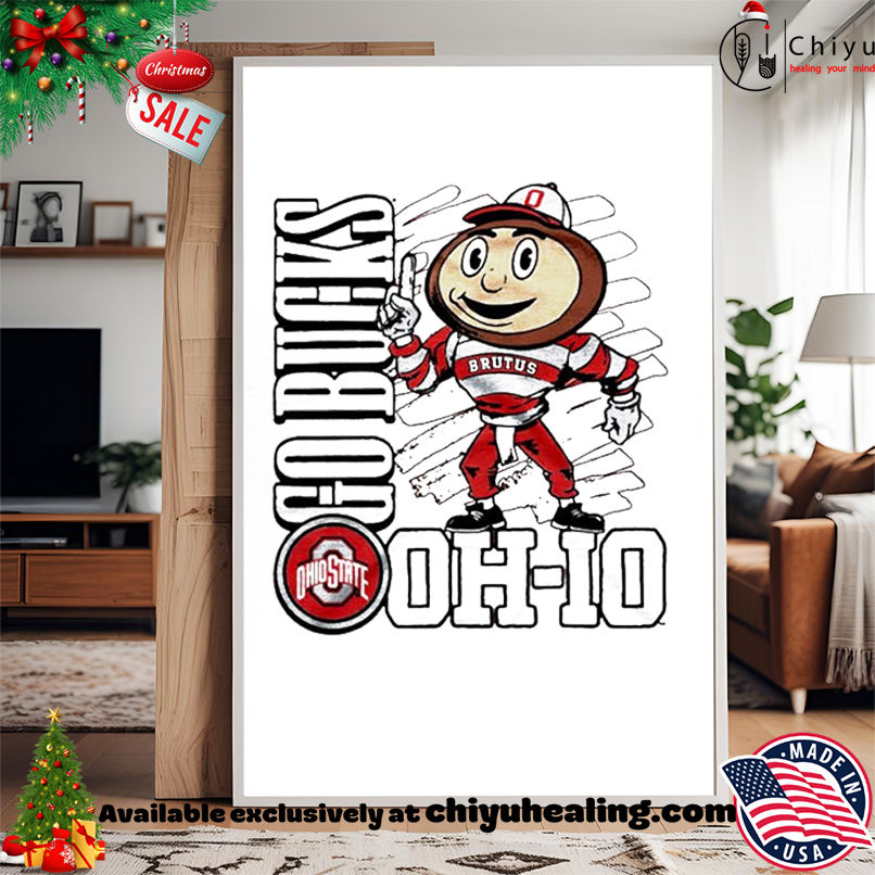 Ohio State Buckeyes Brutus Buckeye Go Bucks OHIO Mascot shirt, Hoodie, Sweatshirt, Poster Canvas, Mug, Ornaments