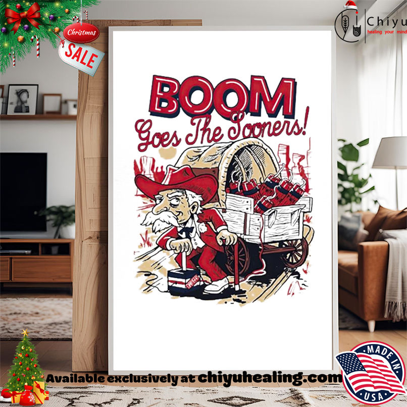 Oklahoma Sooners vs Ole Miss Rebels boom goes the sooners shirt, Hoodie, Sweatshirt, Poster Canvas, Mug, Ornaments