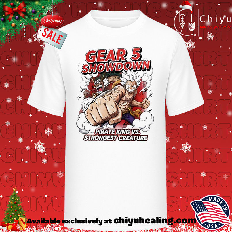 One Piece Gear 5 Showdown Pirate King vs. Strongest Creature shirt, Hoodie, Sweatshirt, Poster Canvas, Mug, Ornaments