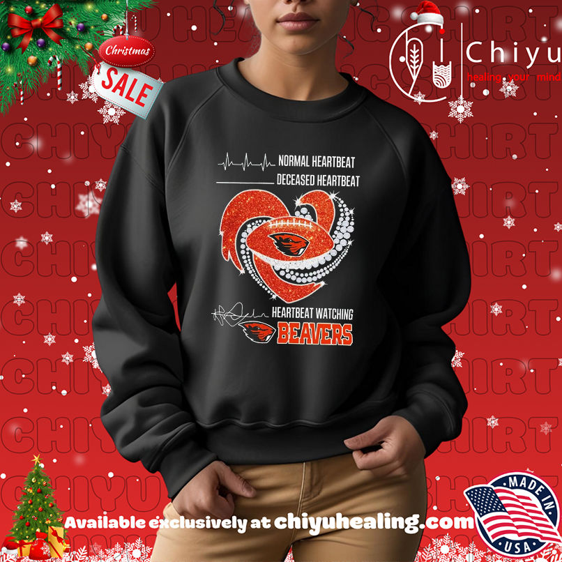 Oregon State Beaver Normal Heartbeat Deceased Heartbeat Diamond Heart shirt Oregon State Beaver Normal Heartbeat Deceased Heartbeat Diamond Heart shirt