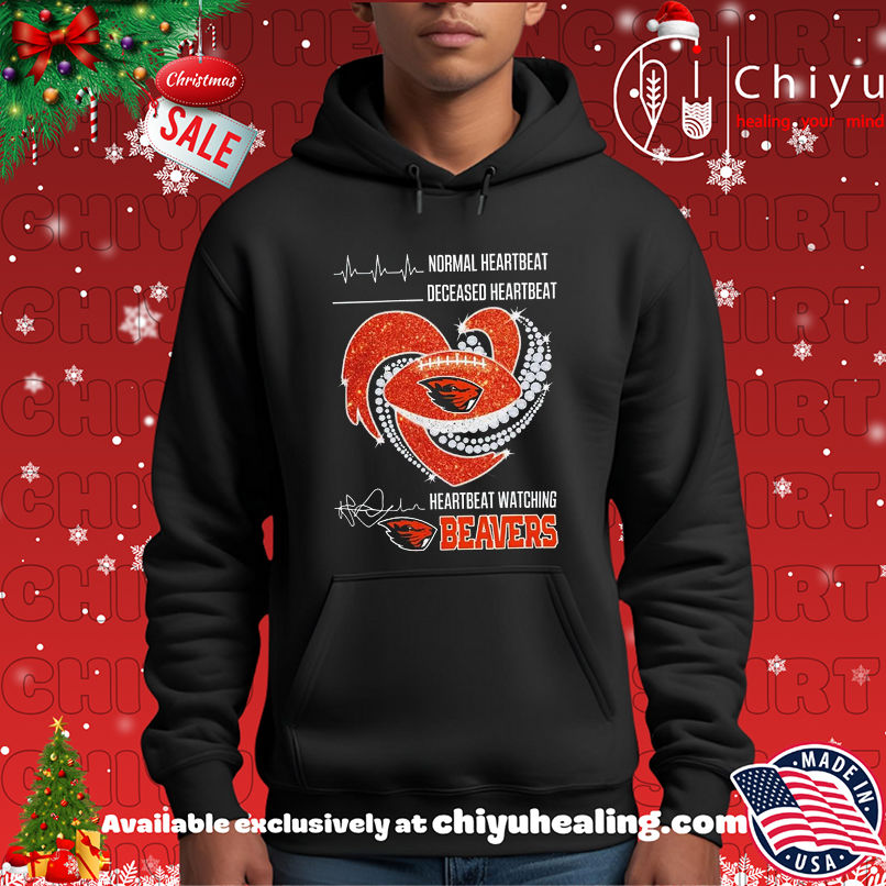 Oregon State Beaver Normal Heartbeat Deceased Heartbeat Diamond Heart shirt Oregon State Beaver Normal Heartbeat Deceased Heartbeat Diamond Heart shirt