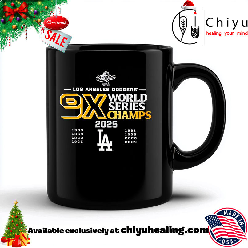 Original 9-Time Los Angeles Dodgers World Series Champs 2025 Black shirt, Hoodie, Sweatshirt, Poster Canvas, Mug, Ornaments
