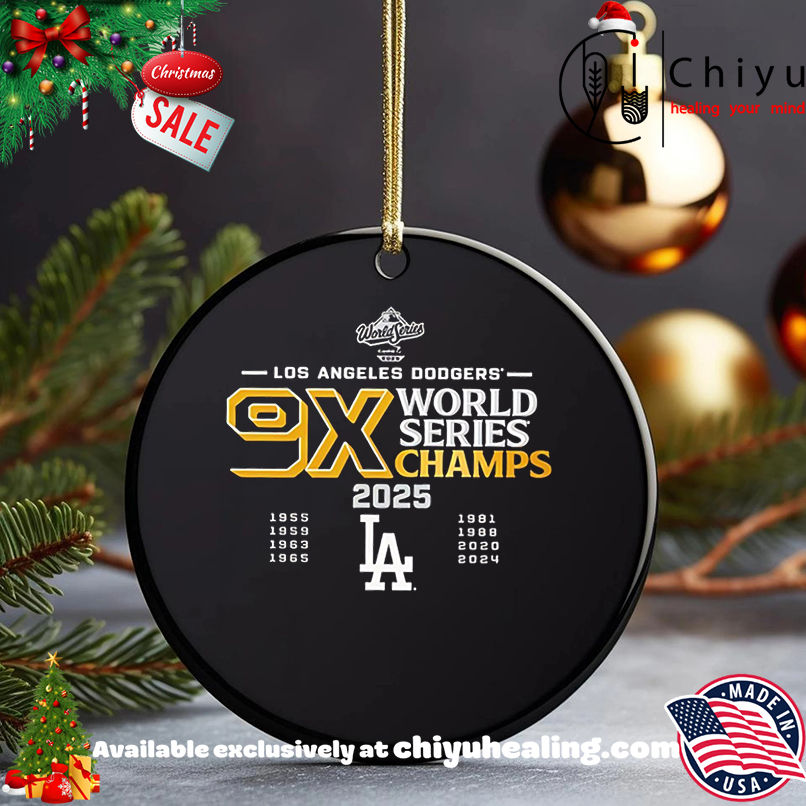 Original 9-Time Los Angeles Dodgers World Series Champs 2025 Black shirt, Hoodie, Sweatshirt, Poster Canvas, Mug, Ornaments