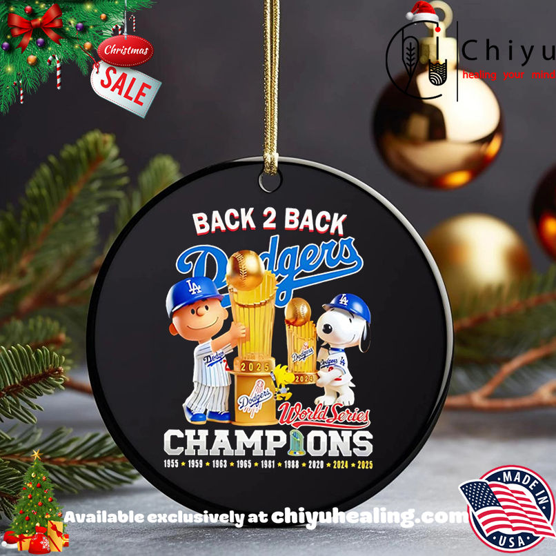 Original Charlie Brown and Snoopy Los Angeles Dodgers Snoopy Back 2 Back Champions shirt, Hoodie, Sweatshirt, Poster Canvas, Mug, Ornaments