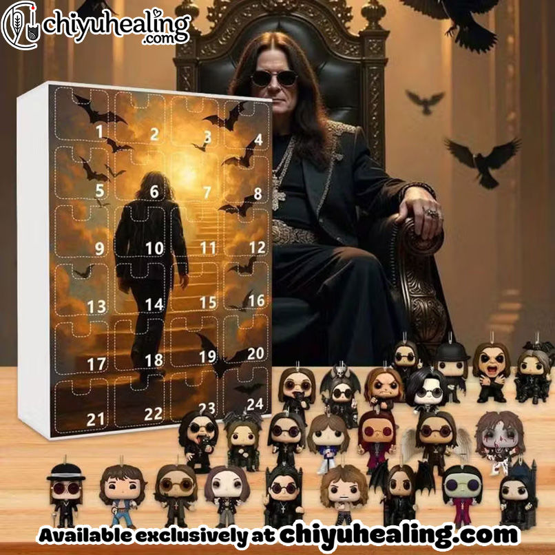 Ozzy Osbourne Advent Calendar 2025, Christmas Countdown Advent Calendar Gift Box with 24 Acrylic Ornaments