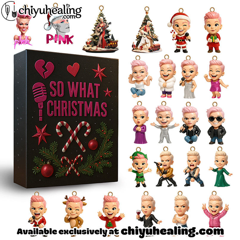 PNK Premium Advent Calendar 2025 CHRISTMAS GIFT, CHRISTMAS IDEA, Christmas Countdown Advent Calendar Gift Box with 24 Acrylic Ornaments