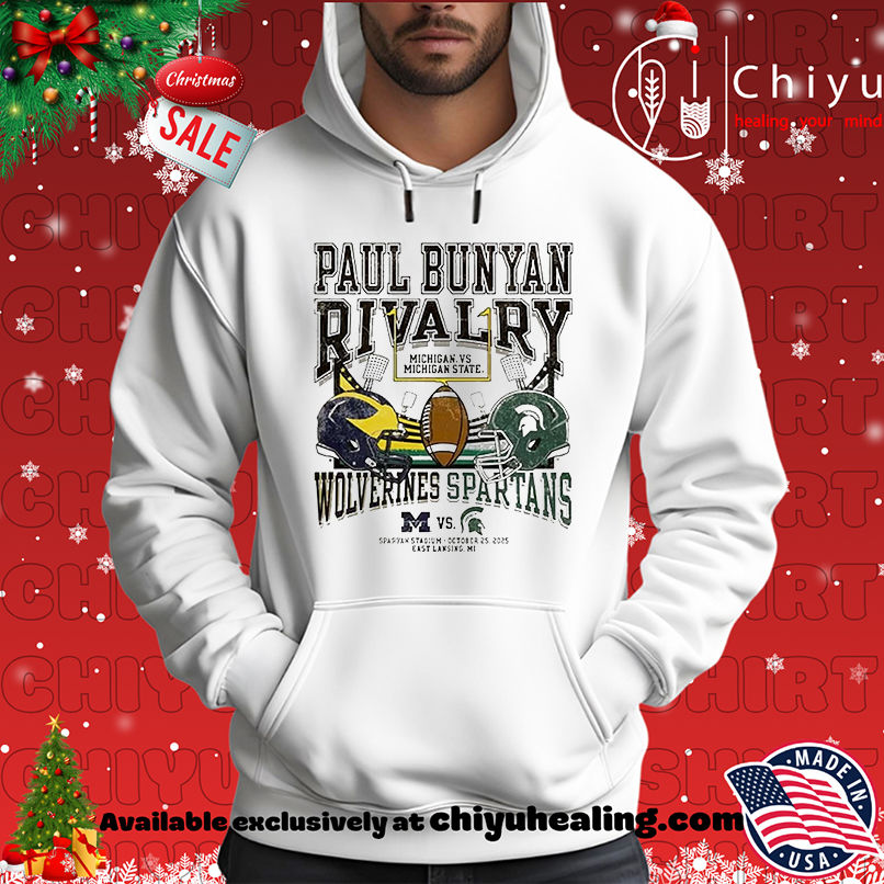 Paul Bunyan Rivalry 2025 Michigan State Spartans vs Michigan Wolverines Helmet Vintage shirt Paul Bunyan Rivalry 2025 Michigan State Spartans vs Michigan Wolverines Helmet Vintage shirt