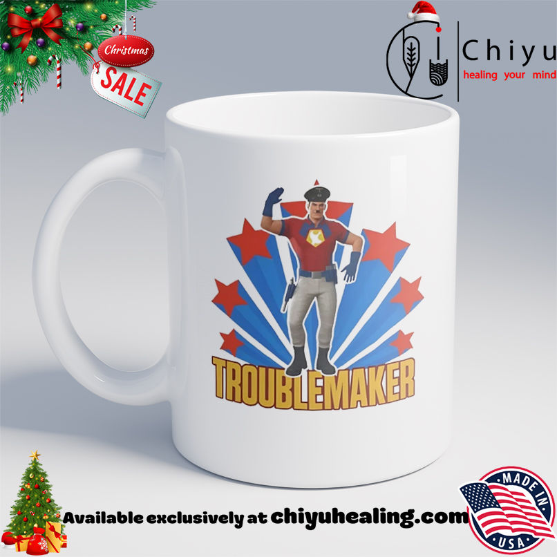 Peacemaker X Adolf Hitler Troublemaker shirt, Hoodie, Sweatshirt, Poster Canvas, Mug, Ornaments