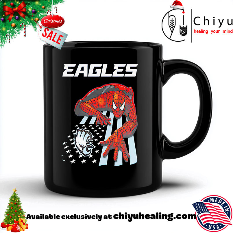 Philadelphia Eagles & Spiderman America Flag Shirt, Hoodie, Sweatshirt, Poster Canvas, Mug, Ornaments 6 Philadelphia Eagles & Spiderman America Flag Shirt, Hoodie, Sweatshirt, Poster Canvas, Mug, Ornaments