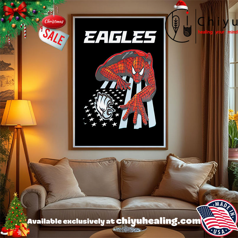 Philadelphia Eagles & Spiderman America Flag Shirt Philadelphia Eagles & Spiderman America Flag Shirt
