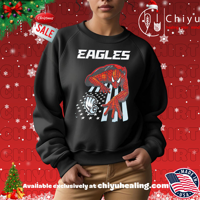 Philadelphia Eagles & Spiderman America Flag Shirt Philadelphia Eagles & Spiderman America Flag Shirt