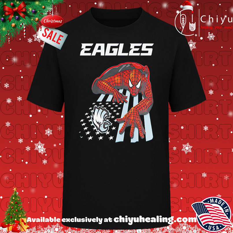 Philadelphia Eagles & Spiderman America Flag Shirt, Hoodie, Sweatshirt, Poster Canvas, Mug, Ornaments