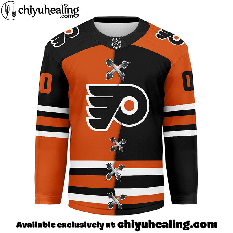 Philadelphia Flyers - Premium NHL Personalized Split Color Hockey Jersey Philadelphia Flyers - Premium NHL Personalized Split Color Hockey Jersey