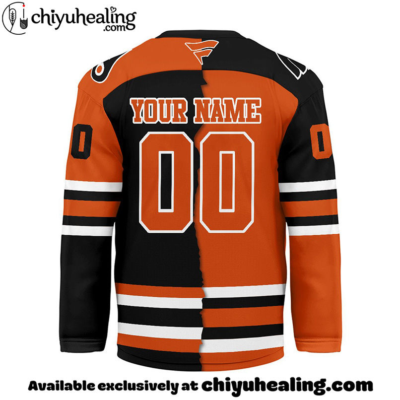 Philadelphia Flyers - Premium NHL Personalized Split Color Hockey Jersey 3 Philadelphia Flyers - Premium NHL Personalized Split Color Hockey Jersey