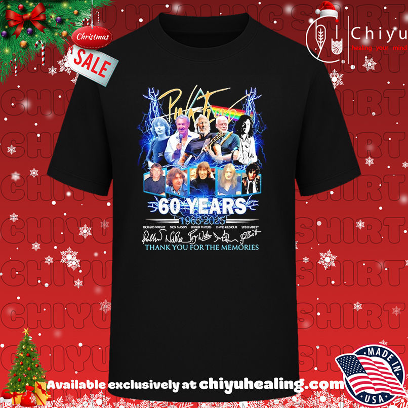 Pink Floyd 60 years 1965 2025 thank you for the memories signature shirt, Hoodie, Sweatshirt, Poster Canvas, Mug, Ornaments