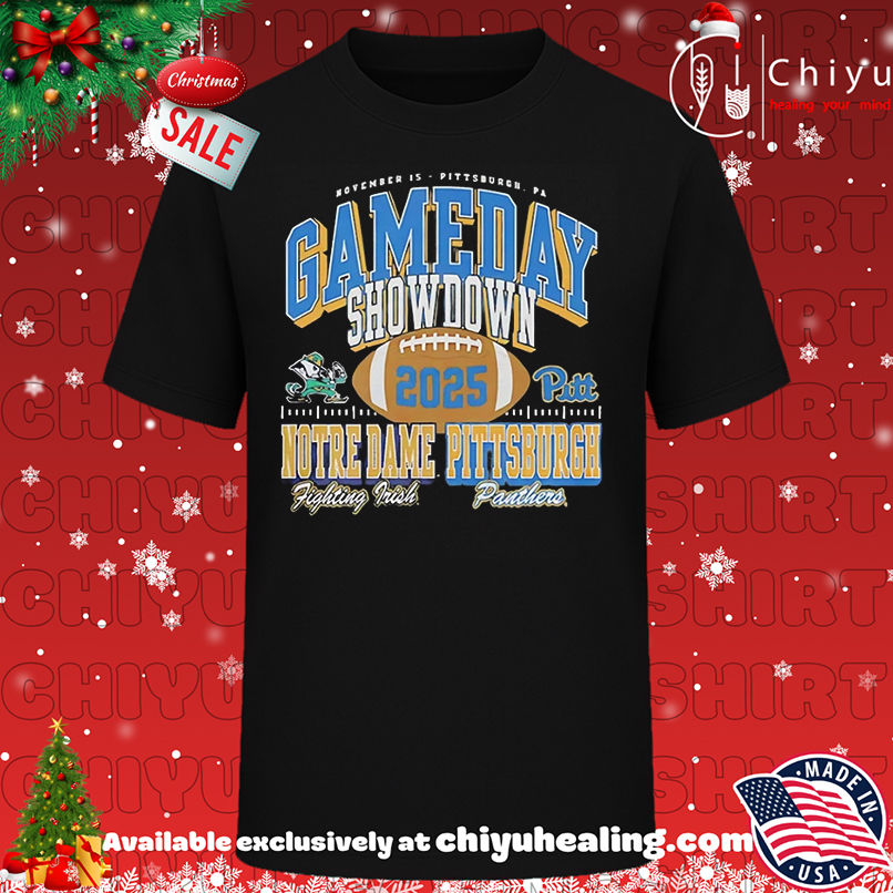 Pitt Panthers vs Notre Dame Fighting Irish Gameday Showdown 2025 shirt, Hoodie, Sweatshirt, Poster Canvas, Mug, Ornaments